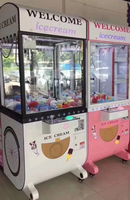 Machine commerciale de jeu de grue de cadeau de prix de vache d'oncle de griffe de peluche de jouet à jetons pour le centre de divertissement