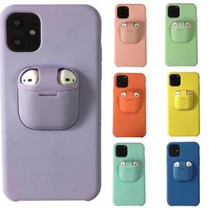 Para iPhone 11 casos <span class=keywords><strong>2</strong></span> en 1 de silicona los <span class=keywords><strong>Airpods</strong></span> <span class=keywords><strong>pro</strong></span> de silicona caso auriculares funda con soporte para los <span class=keywords><strong>Airpods</strong></span> <span class=keywords><strong>Pro</strong></span> - Product Image 5