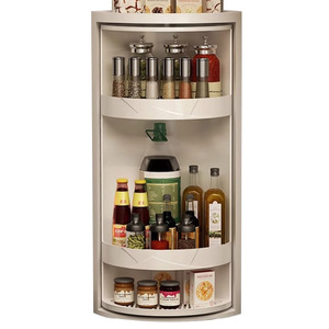 Wall Mounted Corner <b>Spice</b> <b>Rack</b> <b>Rotating</b> Multi Functional Condiment Organizer Kitchen Storage Cabinet - Product Image 5