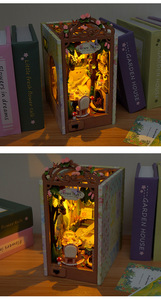 Mini cabane en bois à assembler, modèle de construction de jouet DIY, décoration créative, cadeau d'anniversaire fait main pour filles - Product Image 6