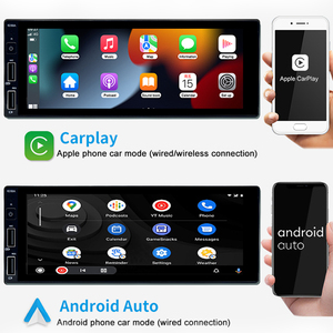 1 DIN phổ 6.86 inch đài phát thanh xe <span class=keywords><strong>Android</strong></span> Auto & Carplay đa phương tiện Carplay Navigation GPS hỗ trợ USB sạc - Product Image 3