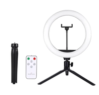 Grande Promotion Lumière d'Appoint RGB Rotation 360 Professionnelle Anneau Lumineux pour Selfie avec Support pour Téléphone Caméra