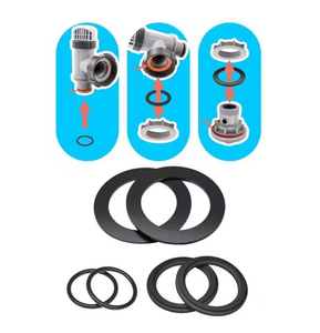 Kit de 6 juntas tóricas de goma 25076RP para piscina <span class=keywords><strong>Intex</strong></span>, reemplazo de sellos 10745, 10262, 10255 para válvula de émbolo y almohadilla de filtro - Product Image 1