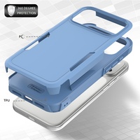 Vente en gros d'étuis de téléphone en silicone 3D 2-en-1, design 3D, antichoc, pour 18 Pro Max, protection robuste anti-chute