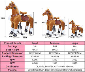 新设计驴可爱动物成人骑马玩具机械骑马 - Product Image 5