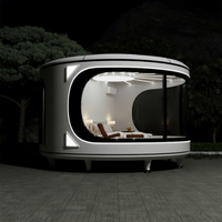 Maison conteneur préfabriquée multifonctionnelle moderne et mobile de haute qualité, type capsule spatiale circulaire, directement de l'usine