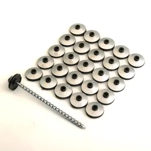 China 75mm 90mm 120mm Galvanized IBR Assembled roofing nails with EVA plastic washer