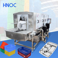 Machine de lavage de caisses en plastique, de palettes et de cages à poulets HNOC, machine industrielle de lavage de caisses