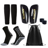 Ensemble de protection sportive de football 5 pièces de haute qualité avec sac à dos à cordon, bandes de sport et chaussettes de football personnalisées