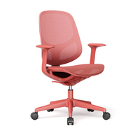 Chaise de bureau moderne pour la maison, chaise de travail ergonomique à dossier moyen, chaise de bureau confortable en maille avec braille