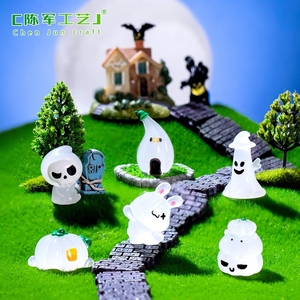 Miniatures lumineuses d'Halloween : fantômes, démons et citrouilles mignons – Accessoires DIY en résine <span class=keywords><strong>pour</strong></span> décorations - Product Image 4