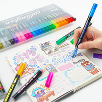 6 couleurs écologique bricolage noël voeux anniversaire écriture paillettes Art dessin métallique stylos école enfants cadeau contour marqueur