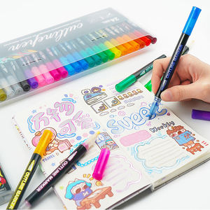 6 Kleuren Eco-Vriendelijke Diy Kerstgroet Verjaardag Schrijven Glitter Art Tekening Metallic Pennen School Kids Cadeau Overzicht Marker - Product Image 4