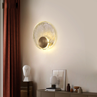 Applique murale LED moderne pour villa, en verre artistique, avec support mural à intensité variable, design décoratif nordique