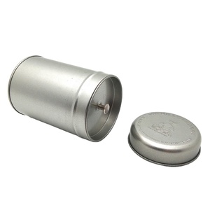 Round Plain Metal <strong>Tea</strong> Tins Custom Size Empty Double Lid <strong>Tea</strong> Tin <strong>Can</strong> for <strong>Tea</strong> - Product Image 1