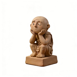 Adorno Decorativo Moderno Personalizable BZY para <span class=keywords><strong>el</strong></span> Hogar, Adorno de Escritorio para Oficina, Adorno de Resina de <span class=keywords><strong>Monje</strong></span> Pequeño que se Medita y se Ensoña - Product Image 2