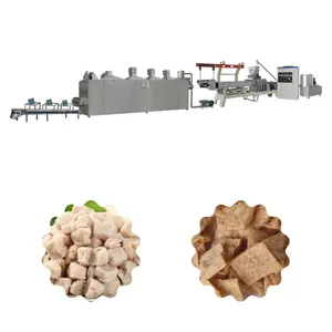 Textured Soya Chunks Protein Soy Vegetarian Meat Extruder Making Machine