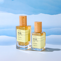 Flacon de parfum diffuseur rond de luxe 30ml 50ml personnalisé en verre avec bouchon en caoutchouc et capuchon à vis en plastique, impression sérigraphique, échantillon, service OEM