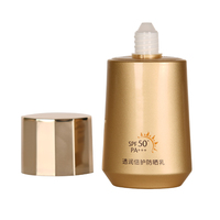 Conteneur vide de bâton de protection solaire de marque privée 45ml bouteille de pompe à presser en plastique avec bouchon à vis pour emballage de crème