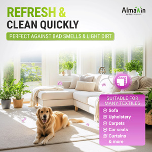AlmaWin Custom 1, Revitalizador Textil y Quitamanchas para Tapicería y Alfombras en Aerosol, 500ml, Detergente Vegano Orgánico - Product Image 4
