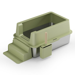 Durable Multicolore Grande Capacité Storagel Pas Cher Portable De Luxe En Acier Inoxydable Litière Pour Chat Pet Toilette Chat <span class=keywords><strong>Bac</strong></span> <span class=keywords><strong>À</strong></span> <span class=keywords><strong>Sable</strong></span> - Product Image 3