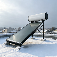 Chauffe-eau solaire pressurisé à plaque plate intégrée puissant Lebria pour installation sur toit résidentiel