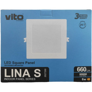 แผงไฟ LED แบบฝังทรงสี่เหลี่ยม 110x110 มม. 6 วัตต์ 6000K แสงเย็น - Product Image 3