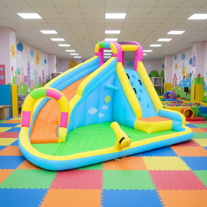 Castillo Inflable Comercial <span class=keywords><strong>para</strong></span> Niños, Equipo Deportivo Seguro <span class=keywords><strong>para</strong></span> Fiestas Infantiles al Aire Libre, Colorido Combo de Brincolín con Tobogán - Product Image 3