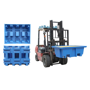Three 3 Drums Ibc Contención de derrames Polietileno Poly Deck Pallet Tarimas Antiderrames Para 1 2 3 Tambos - Product Image 3