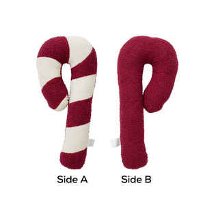 <span class=keywords><strong>หมอน</strong></span>กำมะหยี่รูปวงกลมสีแดงสำหรับตกแต่งห้องนั่งเล่นของขวัญสี่เหลี่ยมปักลายต้นคริสต์มาสและปีใหม่ที่ทันสมัยสำหรับใช้ในบ้าน - Product Image 5