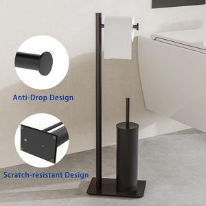 Cleaner Toilet Brush with Holder Stand <b>Shelf</b> and Bathroom Brush Set for Bathroom Cleaning Tools - Product Image 3