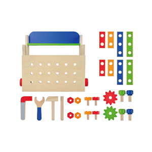Banc de travail en <span class=keywords><strong>bois</strong></span> pour enfants, jouet d'imitation pour réparer les jouets, avec écrous et engrenages à démonter - Product Image 6