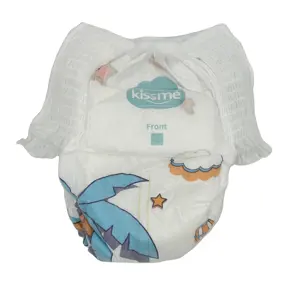 kissme Factory Anti-leakage Ultra-thin cartoon printed overnight Baby Diaper Nappies FCL factory price