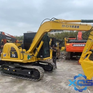 Mini-excavatrice Komatsu PC70 d'occasion, 7 tonnes, excavatrice sur chenilles, marque japonaise, excavatrices d'occasion d'origine, moteur Kubota, brise-roche. - Product Image 5