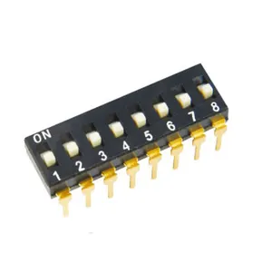 2.54mm 2 position piano dip switchDS- 1/2/3/4/5/6/7/8/9/10/12 bit switch