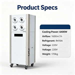 Aire Acondicionado Portátil Industrial de 6400w Sin Unidad Exterior, Enfriador Móvil Integrado con 4 Salidas para Almacenes y Carpas Dhf-y - Product Image 6