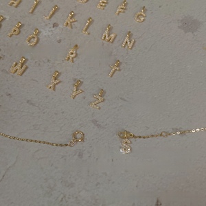 <span class=keywords><strong>Lovestory</strong></span> B4529 Colgante Clásico Infantil de Oro Real de 9k con Letra Inicial de la A a la Z y Circonita, Certificado NGTC, para Collar, Regalo - Product Image 3
