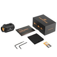 Focuhunter 1X21mm, viseur laser rouge tactique en aluminium, sans parallaxe, étanche IPX7, 10 réglages de luminosité, résistant aux chocs 1500G