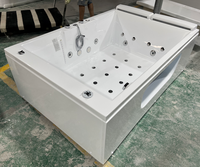 Baignoire autoportante à bulles pour 2 personnes, bain à remous massant, prix d'usine