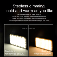 Lumière d'appoint LED RVB Inveer DV L7RGB pour appareil photo, lumière vidéo portable pour photographie, lumière d'appoint couleur pour caméra