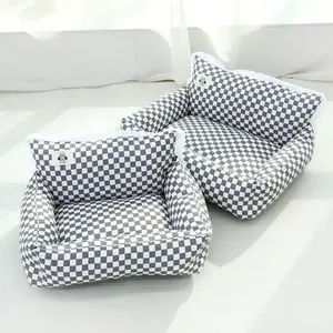 ที่นอนสัตว์เลี้ยงลายดอกไม้ กันน้ำ ทำจากผ้าไหม ถอดซักได้ สำหรับสุนัขและแมว ของเล่นตุ๊กตาขนนุ่ม แฟชั่น อบอุ่น ใช้ได้ทุกฤดู มีหลายขนาดให้เลือก - Product Image 3