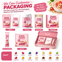 Poudre de Protéine à la Crème de Fraise Faible en Sucre et Riche en Fibres, Substitut de Repas à l'Avoine avec Lactosérum, Caséine et Avoine