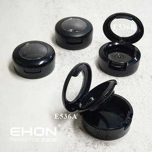 Mini boîte d'ombres à paupières noire double couche 26mm, emballage de palette d'ombres à paupières, conteneur en plastique avec miroir - Product Image 4