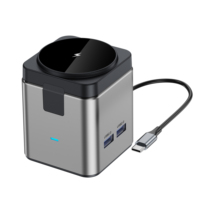 Chargeur de téléphone sans fil 15W, adaptateur multiport en alliage d'aluminium, USB 3.0 Type C, 7 ports pour ordinateur portable, téléphone portable