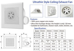 Ventilateur <span class=keywords><strong>d</strong></span>'extraction moderne monté sur conduit pour <span class=keywords><strong>salle</strong></span> <span class=keywords><strong>de</strong></span> bains et cuisine Ventilateur <span class=keywords><strong>d</strong></span>'extraction <span class=keywords><strong>de</strong></span> plafond à moteur en cuivre pur OEM pour usage domestique - Product Image 4