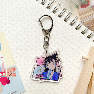 Porte-clés de dessin <span class=keywords><strong>animé</strong></span> <span class=keywords><strong>Détective</strong></span> <span class=keywords><strong>Conan</strong></span>, pendentif décoratif mignon pour sac à dos Xiaolan - Product Image 5