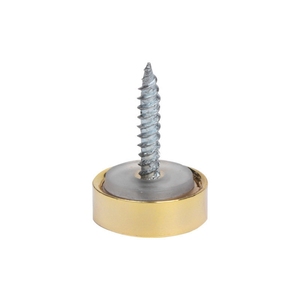 Rondelle en laiton |   Vis d'expansion en verre |   Cache-tête décoratif pour la fixation de carreaux, de miroirs et de panneaux acryliques, finition polie - Product Image 2