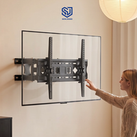 Support mural TV inclinable et pivotant en acier SPCC à mouvement complet, VESA 600mmx400mm, design attrayant, pour téléviseurs de 32 à 75 pouces