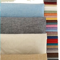 Ev tekstili perde renkli turuncu ucuz % 100% Polyester oxford keten kumaş kanepe oturma odası yatak odası ofis