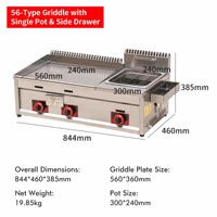 Grill multifonctionnel à gaz GPL et friteuse professionnelle pour snacks – Offre spéciale